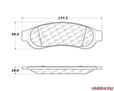 Centric C-Tek Semi-Metallic Brake Pads with Shims 102.10670 - 102.10670