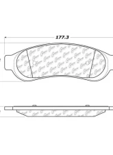 Centric C-Tek Semi-Metallic Brake Pads with Shims 102.10670                                     - 102.10670 - Image 5