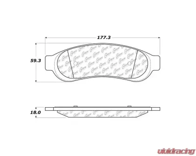 Centric C-Tek Semi-Metallic Brake Pads with Shims 102.10670 - 102.10670