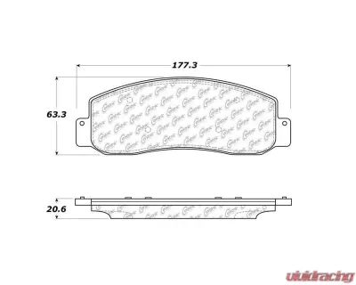Centric C-Tek Semi-Metallic Brake Pads with Shims 102.10690 - 102.10690