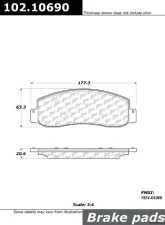 Centric C-Tek Semi-Metallic Brake Pads with Shims 102.10690                                     - 102.10690 - Image 3