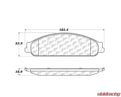 Centric C-Tek Semi-Metallic Brake Pads with Shims 102.10700 - 102.10700