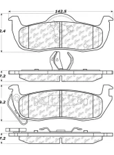 Centric C-Tek Semi-Metallic Brake Pads with Shims 102.10870                                     - 102.10870 - Image 3
