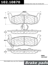 Centric C-Tek Semi-Metallic Brake Pads with Shims 102.10870                                     - 102.10870 - Image 3
