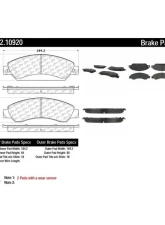 Centric C-Tek Semi-Metallic Brake Pads with Shims 102.10920                                     - 102.10920 - Image 2