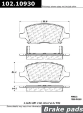 Centric C-Tek Semi-Metallic Brake Pads with Shims 102.10930                                     - 102.10930 - Image 3