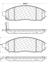 Centric C-Tek Semi-Metallic Brake Pads with Shims 102.10940                                     - 102.10940 - Image 3