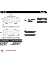 Centric C-Tek Semi-Metallic Brake Pads with Shims 102.11040                                     - 102.11040 - Image 2