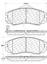 Centric C-Tek Semi-Metallic Brake Pads with Shims 102.11040                                     - 102.11040 - Image 3