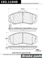 Centric C-Tek Semi-Metallic Brake Pads with Shims 102.11040                                     - 102.11040 - Image 3