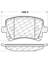 Centric C-Tek Semi-Metallic Brake Pads with Shims 102.11080                                     - 102.11080 - Image 3