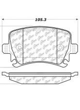 Centric C-Tek Semi-Metallic Brake Pads with Shims 102.11080                                     - 102.11080 - Image 3