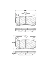 Centric C-Tek Semi-Metallic Brake Pads with Shims 102.11130                                     - 102.11130 - Image 3