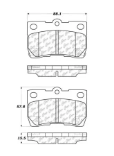 Centric C-Tek Semi-Metallic Brake Pads with Shims 102.11130                                     - 102.11130 - Image 5