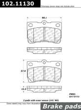Centric C-Tek Semi-Metallic Brake Pads with Shims 102.11130                                     - 102.11130 - Image 2