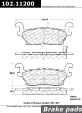 Centric C-Tek Semi-Metallic Brake Pads with Shims 102.11200                                     - 102.11200 - Image 3
