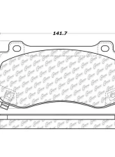 Centric C-Tek Semi-Metallic Brake Pads with Shims 102.11490                                     - 102.11490 - Image 4