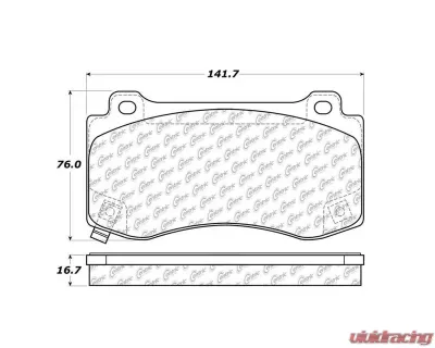 Centric C-Tek Semi-Metallic Brake Pads with Shims 102.11490 - 102.11490
