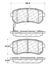 Centric C-Tek Semi-Metallic Brake Pads with Shims 102.11570                                     - 102.11570 - Image 5