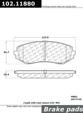 Centric C-Tek Semi-Metallic Brake Pads with Shims 102.11880                                     - 102.11880 - Image 3