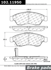 Centric C-Tek Semi-Metallic Brake Pads with Shims 102.11950                                     - 102.11950 - Image 3
