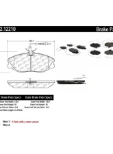 Centric C-Tek Semi-Metallic Brake Pads with Shims 102.12210                                     - 102.12210 - Image 2