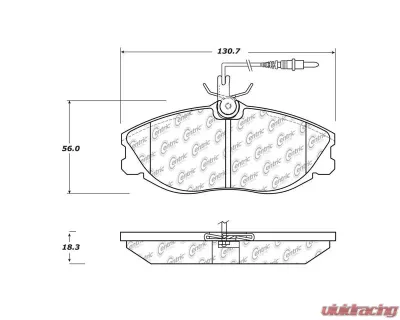 Centric C-Tek Semi-Metallic Brake Pads with Shims 102.12210 - 102.12210