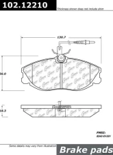 Centric C-Tek Semi-Metallic Brake Pads with Shims 102.12210                                     - 102.12210 - Image 3