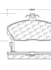 Centric C-Tek Semi-Metallic Brake Pads with Shims 102.12550                                     - 102.12550 - Image 3
