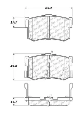 Centric C-Tek Semi-Metallic Brake Pads with Shims 102.12620                                     - 102.12620 - Image 3