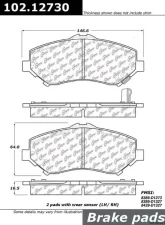 Centric C-Tek Semi-Metallic Brake Pads with Shims 102.12730                                     - 102.12730 - Image 3