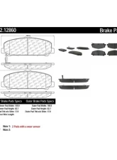 Centric C-Tek Semi-Metallic Brake Pads with Shims 102.12860                                     - 102.12860 - Image 2