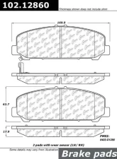 Centric C-Tek Semi-Metallic Brake Pads with Shims 102.12860                                     - 102.12860 - Image 3