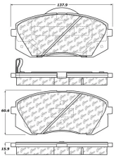 Centric C-Tek Semi-Metallic Brake Pads with Shims 102.12950                                     - 102.12950 - Image 3