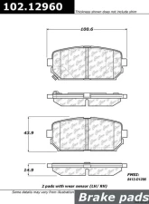 Centric C-Tek Semi-Metallic Brake Pads with Shims 102.12960                                     - 102.12960 - Image 3