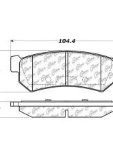 Centric C-Tek Semi-Metallic Brake Pads with Shims 102.13150                                     - 102.13150 - Image 4
