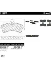 Centric C-Tek Semi-Metallic Brake Pads with Shims 102.13180                                     - 102.13180 - Image 2