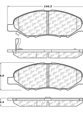 Centric C-Tek Semi-Metallic Brake Pads with Shims 102.13450                                     - 102.13450 - Image 3