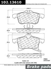 Centric C-Tek Semi-Metallic Brake Pads with Shims 102.13610                                     - 102.13610 - Image 3