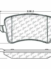 Centric C-Tek Semi-Metallic Brake Pads with Shims 102.13860                                     - 102.13860 - Image 3