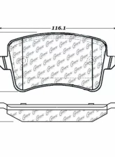 Centric C-Tek Semi-Metallic Brake Pads with Shims 102.13860                                     - 102.13860 - Image 5