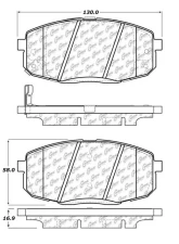 Centric C-Tek Semi-Metallic Brake Pads with Shims 102.13970                                     - 102.13970 - Image 3