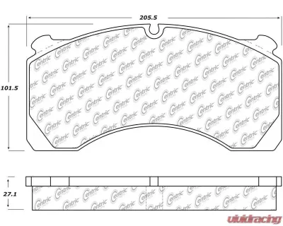 Centric C-Tek Semi-Metallic Brake Pads with Shims 102.15250 - 102.15250