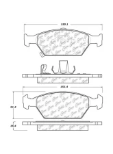 Centric C-Tek Semi-Metallic Brake Pads with Shims 102.15530                                     - 102.15530 - Image 2
