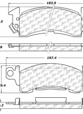 Centric C-Tek Ceramic Brake Pads with Shims 103.00520                                     - 103.00520 - Image 3