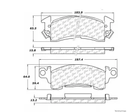 Centric C-Tek Ceramic Brake Pads with Shims 103.00520