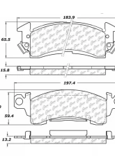 Centric C-Tek Ceramic Brake Pads with Shims 103.00520                                     - 103.00520 - Image 3