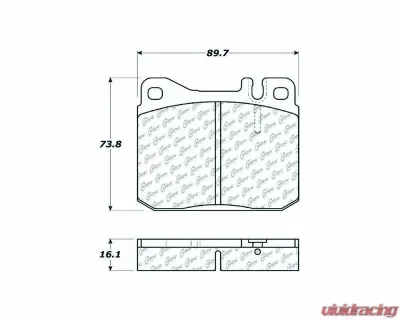 Centric C-Tek Ceramic Brake Pads with Shims 103.01451 - 103.01451
