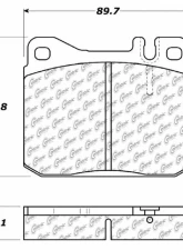 Centric C-Tek Ceramic Brake Pads with Shims 103.01451                                     - 103.01451 - Image 3