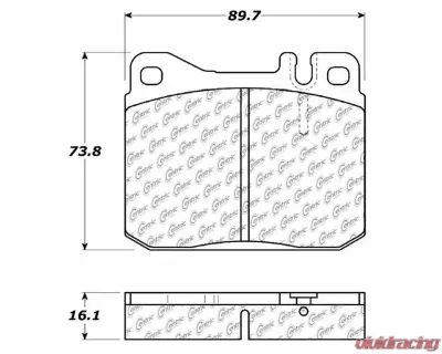 Centric C-Tek Ceramic Brake Pads with Shims 103.01451 - 103.01451